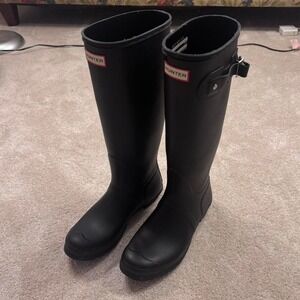 Black Hunter Women's Original Tall Rain Boots Size 10